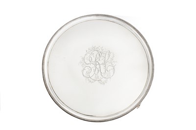 Lot 314 - A George III sterling silver salver, London 1787 by John Crouch I and Thomas Hannam