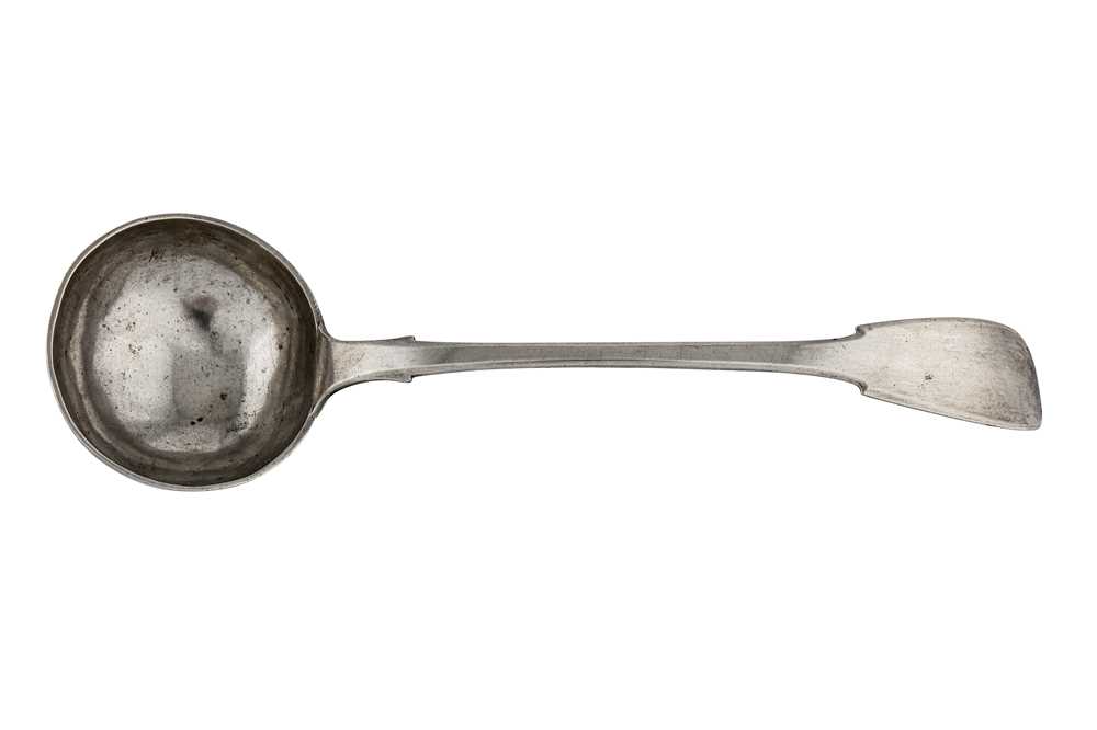 Lot 248 - A mid-19th century Maltese 875 standard silver soup ladle, Valetta 1854 by Michelle Calleja (reg. 7th Nov 1811)