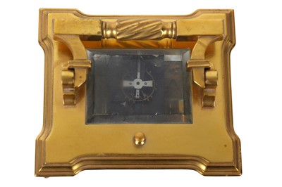 Lot 30 - A FINE LATE 19TH CENTURY FRENCH GILT BRONZE CARRIAGE CLOCK WITH ALARM AND REPEAT