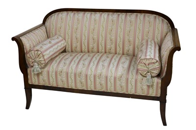 Lot 453 - A mid 20th Century Biedermeier walnut two seater sofa