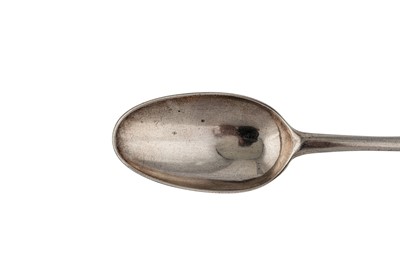 Lot 249 - A Queen Anne Britannia standard silver table spoon, London 1707 by Andrew Archer (reg. 27th Oct 1703)