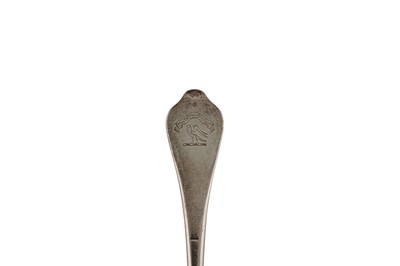 Lot 251 - A Queen Anne Britannia standard silver table spoon, London circa 1705 by John Broake (reg. 8th July 1699)