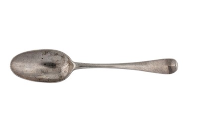 Lot 253 - A George I Britannia standard silver dessert spoon, London 1719, makers mark partially struck twice S? or ?S