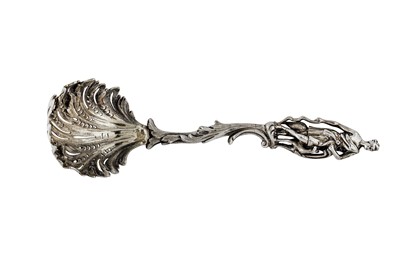 Lot 217 - A Victorian sterling silver figural sugar sifter, London 1854 by Francis Higgins