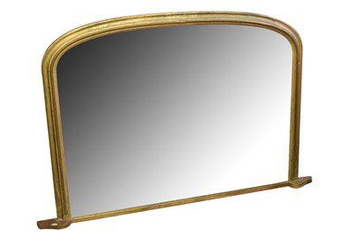 Lot 421 - A Victorian rounded arch gilt overmantel mirror