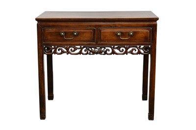 Lot 170 - A CHINESE TABLE WITH DRAWERS.