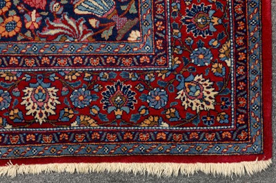 Lot 67 - AN UNUSUAL FINE MESHED RUG, NORTH-EAST PERSIA