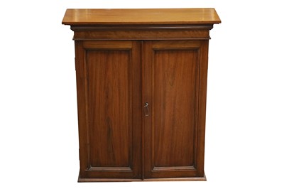 Lot 436 - A circa 1900 walnut two door collectors cabinet