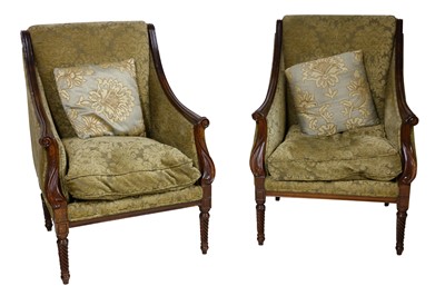 Lot 191 - A pair of Interior Concepts French style armchairs