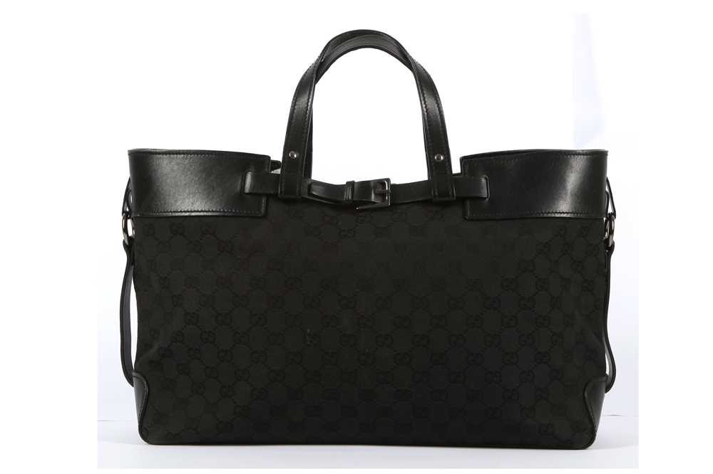 Lot 145 - Gucci Black Monogram Tote