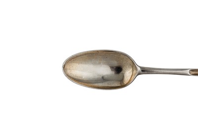 Lot 262 - A George I Britannia standard silver marrow scoop spoon, London 1721 by Benjamin Watts (reg. 21st Nov 1698)