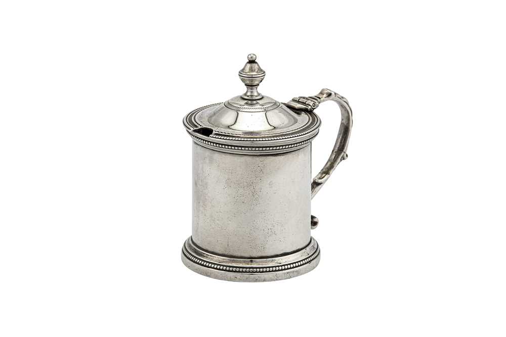 Lot 59 - A Charles IV early 19th century Spanish silver mustard pot, Madrid 1802, no makers mark