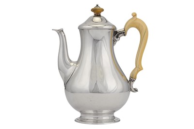 Lot 295 - An early Victorian sterling silver coffee pot, London 1841 by Robert Garrard II (reg. 16th April 1818)