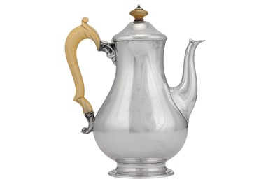 Lot 295 - An early Victorian sterling silver coffee pot, London 1841 by Robert Garrard II (reg. 16th April 1818)