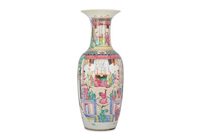 Lot 385 - A LARGE CHINESE FAMILLE ROSE CANTON VASE.