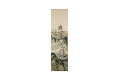 Lot 119 - A SET OF FOUR CHINESE HANGING SCROLL PAINTINGS.