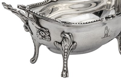 Lot 373 - A pair of George III sterling silver open sauce tureens, London 1770 by William Holmes (active from c. 1762)
