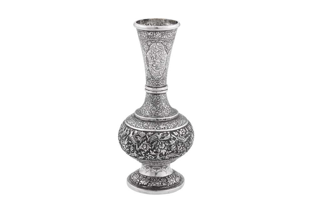 Lot 91 - A mid-20th century Iranian (Persian) silver vase, Isfahan circa 1950, signed Haji Abdulla