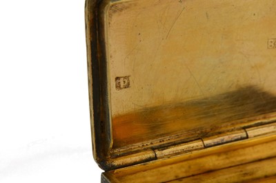 Lot 53 - An Alexander I Russian provincial 84 Zolotnik (875 standard) parcel-gilt silver and niello snuff box, Veliky Ustyug 1813(?) by Fedor Klimov Bushkovsky (b. 1778 active 1795-1834)
