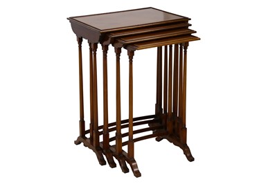 Lot 488 - An Edwardian mahogany quartetto set of nesting tables