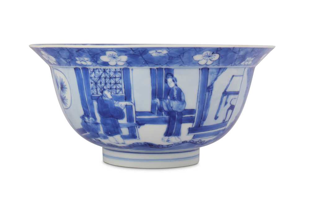 Lot 7 - A CHINESE BLUE AND WHITE BOWL.