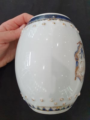 Lot 637 - TWO CHINESE TEAPOTS AND COVER AND A TEA CADDY AND COVER.