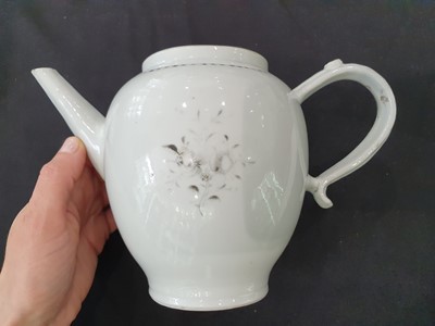 Lot 637 - TWO CHINESE TEAPOTS AND COVER AND A TEA CADDY AND COVER.