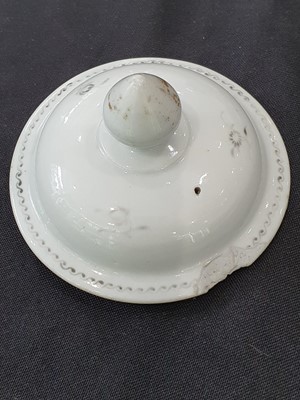 Lot 637 - TWO CHINESE TEAPOTS AND COVER AND A TEA CADDY AND COVER.