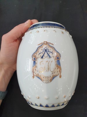 Lot 637 - TWO CHINESE TEAPOTS AND COVER AND A TEA CADDY AND COVER.