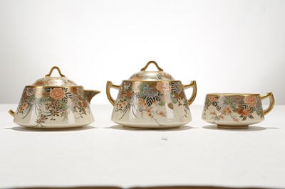 Lot 315 - A JAPANESE SATSUMA WARE TEA SET. Late 19th...