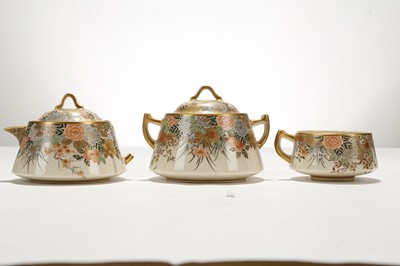 Lot 315 - A JAPANESE SATSUMA WARE TEA SET. Late 19th...