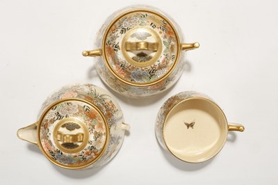Lot 315 - A JAPANESE SATSUMA WARE TEA SET. Late 19th...