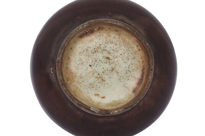 Lot 332 - A Monochrome Brown-Glazed Pottery Vase