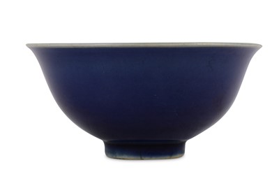 Lot 762 - A CHINESE BLUE-GLAZED BOWL.