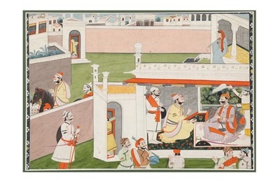 Lot 317 - A PAINTED NARRATIVE SEQUENCE AT A PRINCELY COURT
