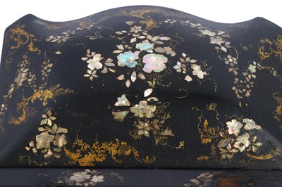 Lot 383 - Two Victorian Papier-Mâché and Mother-of-pearl Tea Caddies