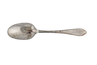 Lot 268 - A George I Britannia standard silver tablespoon, London 1716 by William Scarlett (reg. April 1697)