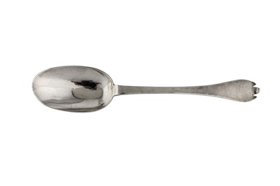 Lot 261 - A George I provincial Britannia standard silver dessert spoon, Exeter 1716, makers mark obliterated