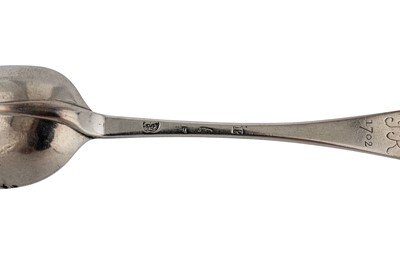 Lot 232 - A George I Scottish silver tablespoon, Edinburgh 1719 by Alexander Kincaid (reg. 1692)