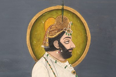 Lot 337 - A Seated Portrait of Maharana Bhim Singh of Mewar (1768 - 1828)