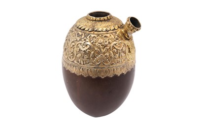 Lot 320 - A Silver-Gilt Coconut Portable Qalyan (waterpipe) Base