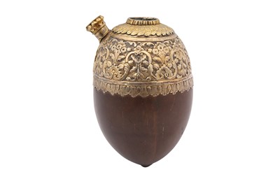 Lot 320 - A Silver-Gilt Coconut Portable Qalyan (waterpipe) Base