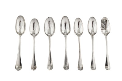 Lot 244 - A mixed selection of George II / George III sterling silver teaspoons