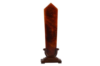 Lot 510 - A CHINESE JADE BLADE.