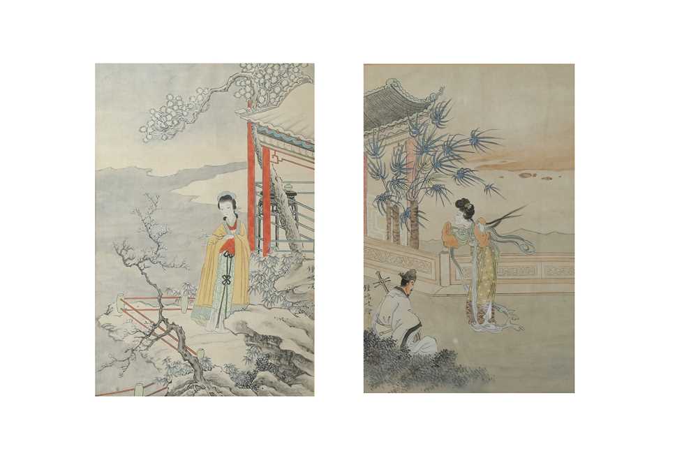 Lot 116 - A PAIR OF CHINESE PAINTINGS.