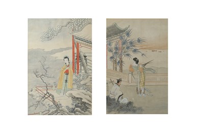 Lot 116 - A PAIR OF CHINESE PAINTINGS.