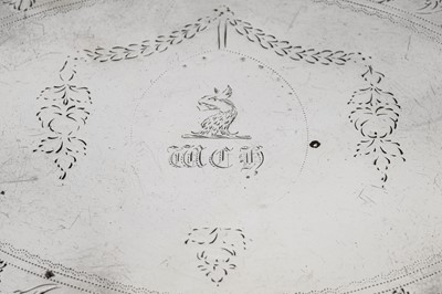 Lot 313 - A George III sterling silver teapot on stand, the teapot London 1792 by Frances Purton (reg. 4th March 1783)