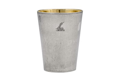 Lot 137 - An early to mid-19th century unmarked silver beaker, possibly Indian Colonial circa 1820-50
