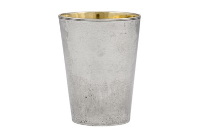 Lot 137 - An early to mid-19th century unmarked silver beaker, possibly Indian Colonial circa 1820-50