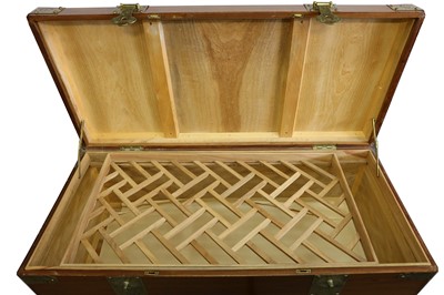 Lot 166 - A CHINESE WOOD TRUNK.
